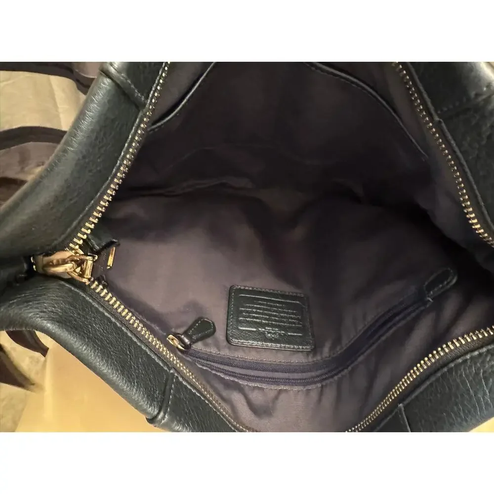 Coach Scout Hobo F34312 Navy Polished Pebble Leather Shoulder Crossbody Bag